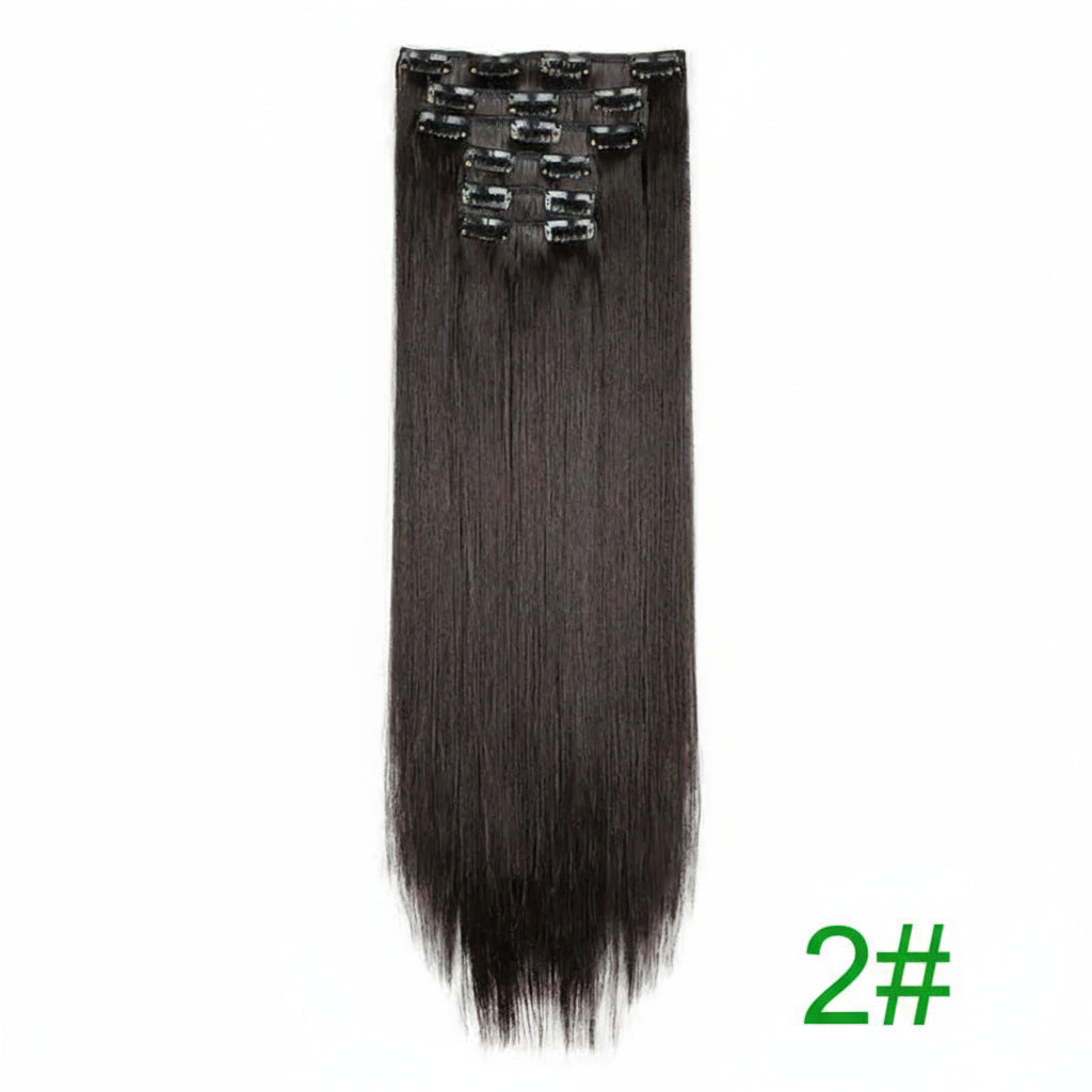 6Pieces/Set Silky Synthetic 24Inch Straight Hair Extension