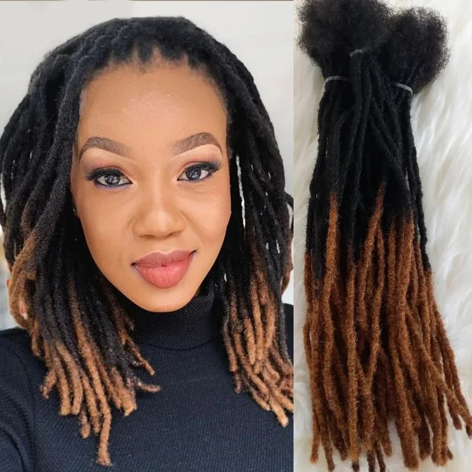 Kinky Straight Human Hair Dreadlocks Loc Extensions Crochet