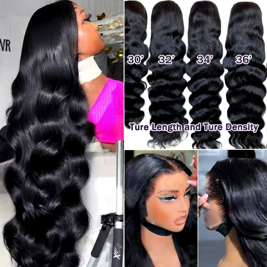 200% Transparent Body Wave Lace Front Brazilian