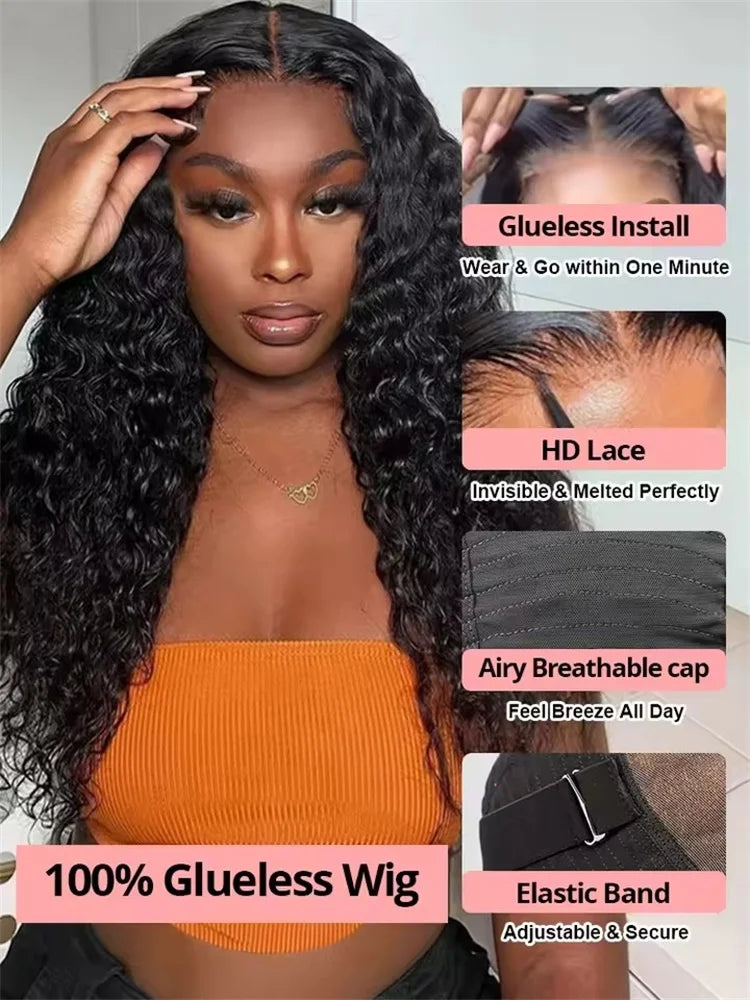 300% Density 13x6 360 Full Loose Deep Wave Hd Lace Frontal Wig