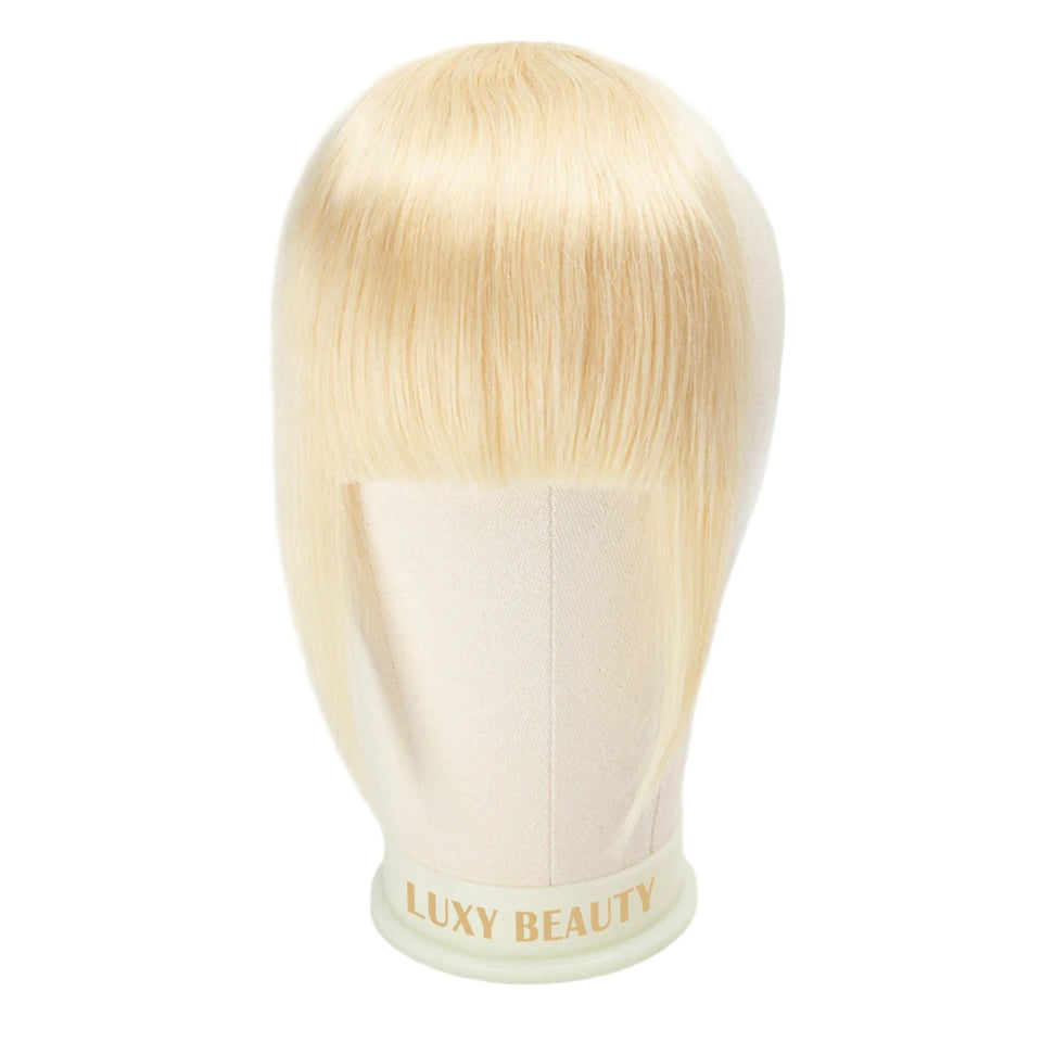 Human Hair Bangs 3 Clips 3D Blunt Cut