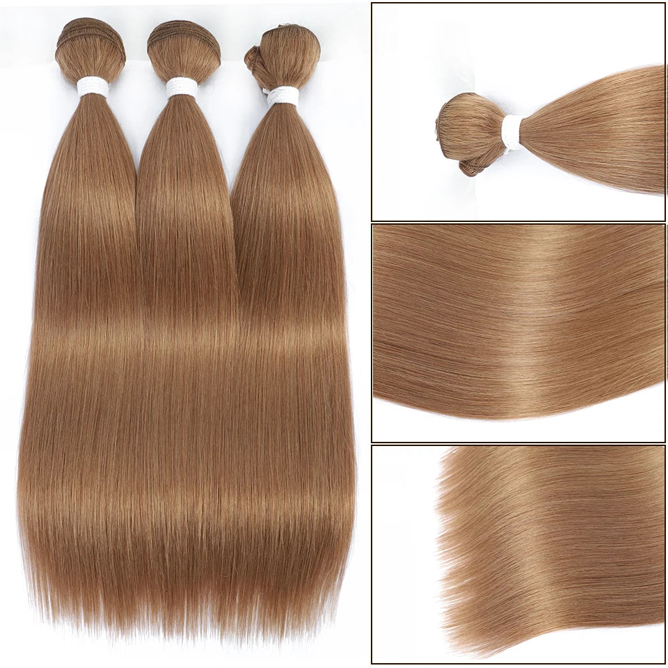 Blonde Straight Hair Bundles Extensions