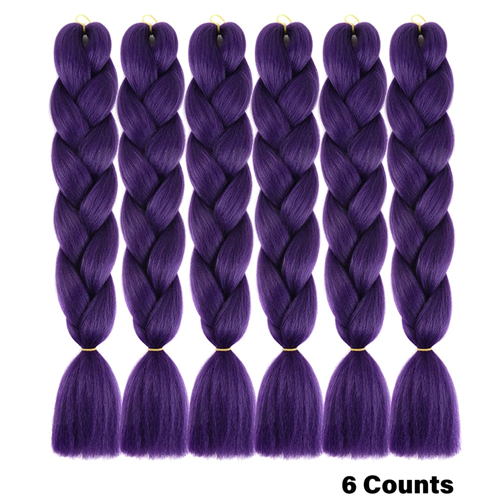 Crochet Braids 6Pcs Braiding Hair Ombre Synthetic