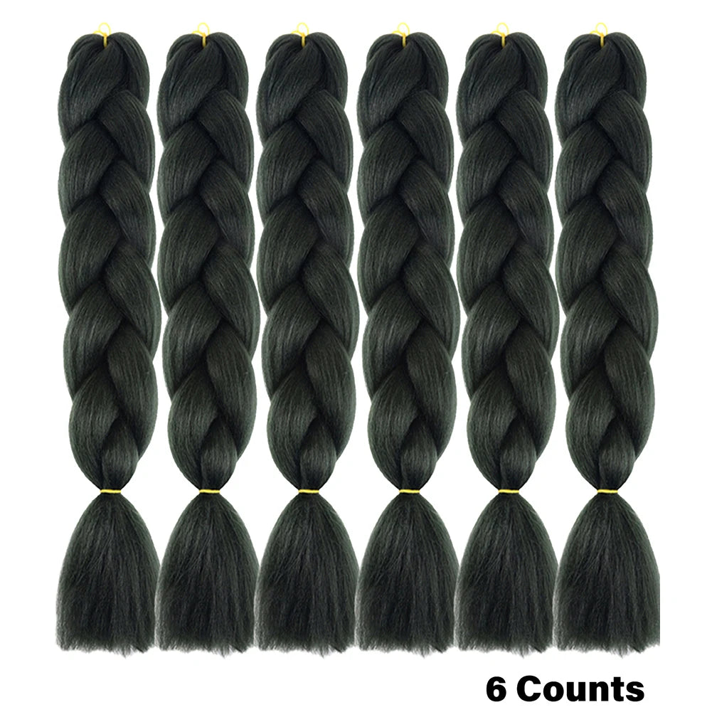 Crochet Braids 6Pcs Braiding Hair Ombre Synthetic