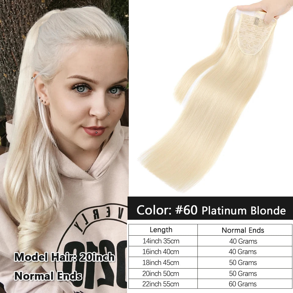 Blonde Ponytail Human Hair