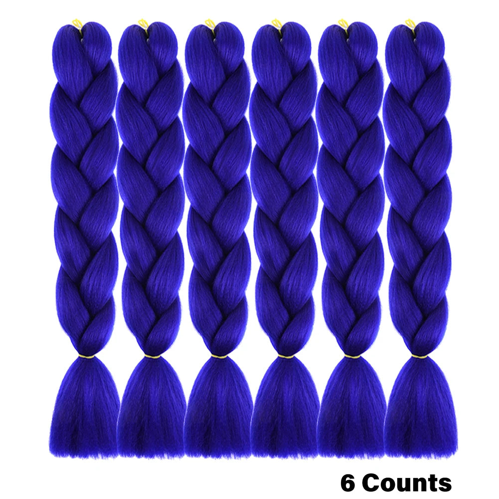 Crochet Braids 6Pcs Braiding Hair Ombre Synthetic