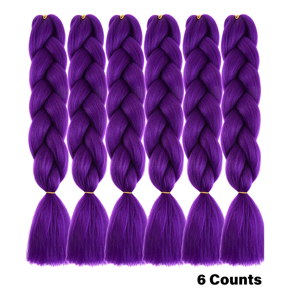 Crochet Braids 6Pcs Braiding Hair Ombre Synthetic