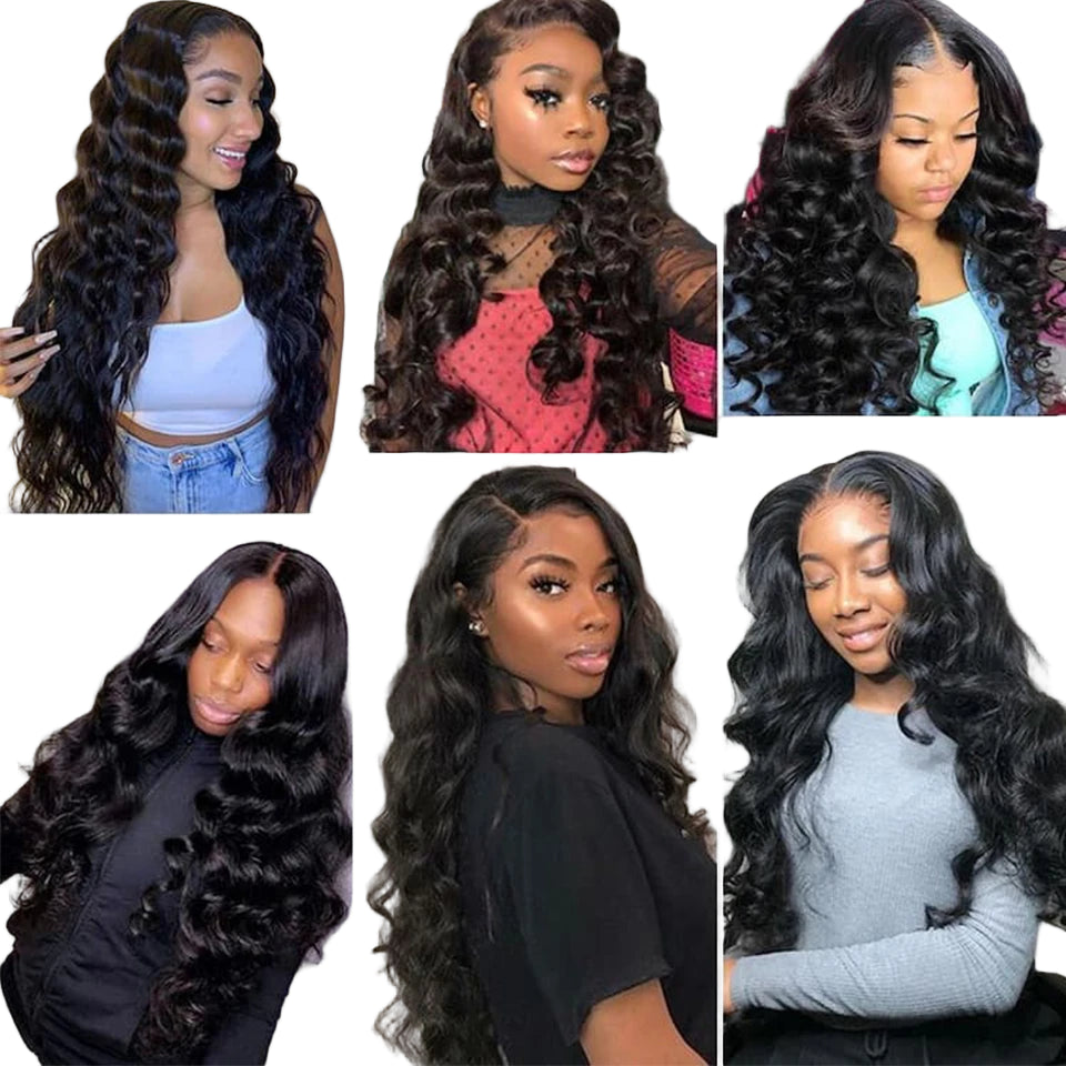 32 Inch Human Hair Bundles Loose Wave Bundles Indian Hair Weave Bundles