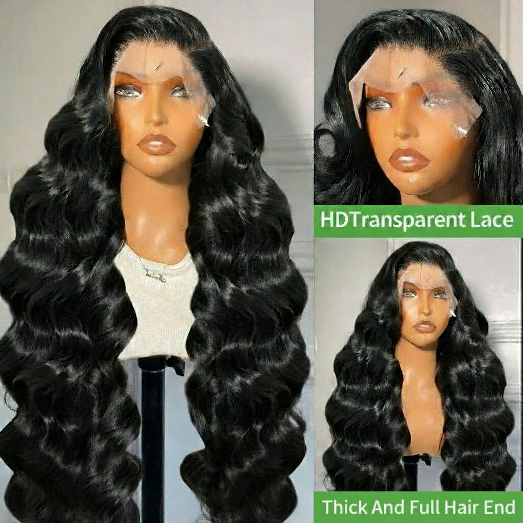 Full Hd Lace Wig 13x6 Human Hair PrePlucked Brazilian Body Wave 30 40 Inch