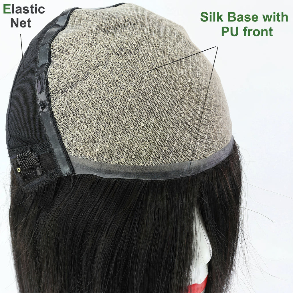 Silk Top Full Lace Wig with Bangs