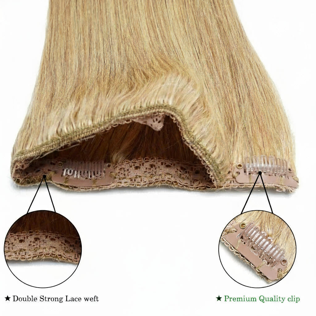 Honey Blonde Clip in Hair Extensions 27#