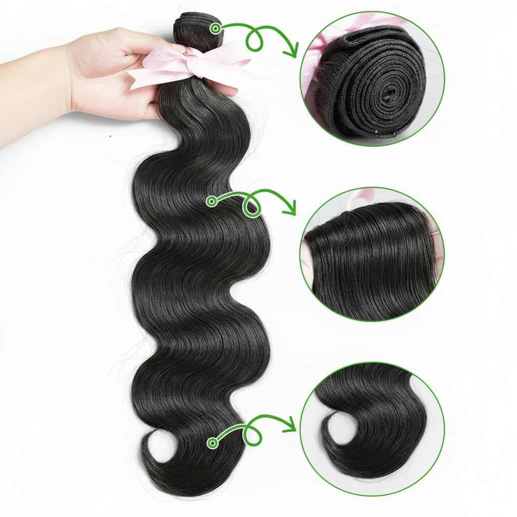 30 36 Inch Body Wave Raw 1 3 4 Bundles Indian 100% Unprocessed Human Hair