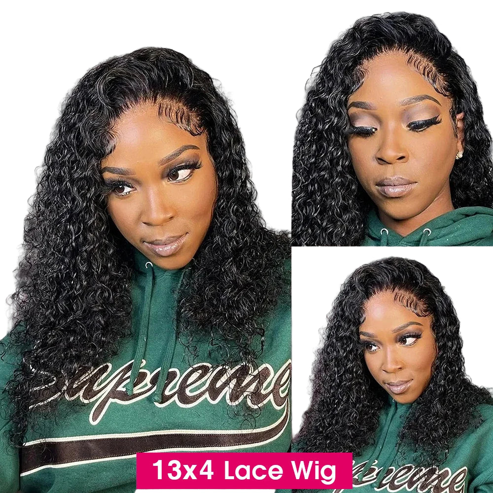 Water Wave Glueless 13*4 Wig  Lace Wig 180% Pre-Plucked
