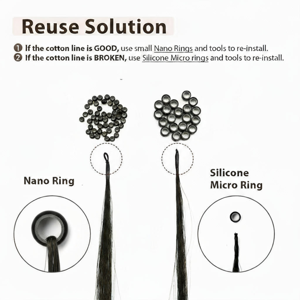 8D Human Hair Extensions Blonde 12"-24" Microlink