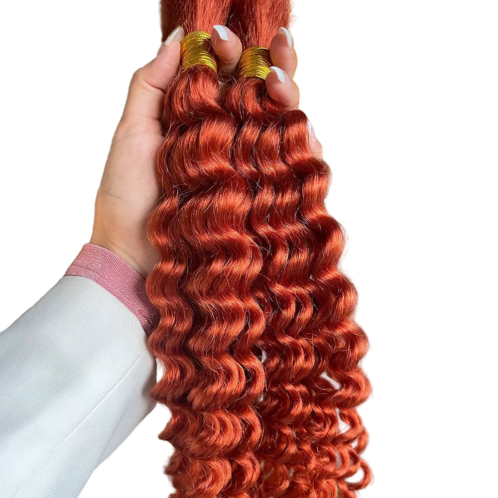 Chocolate Brown Deep Wave Human Hair Crochet Bundles