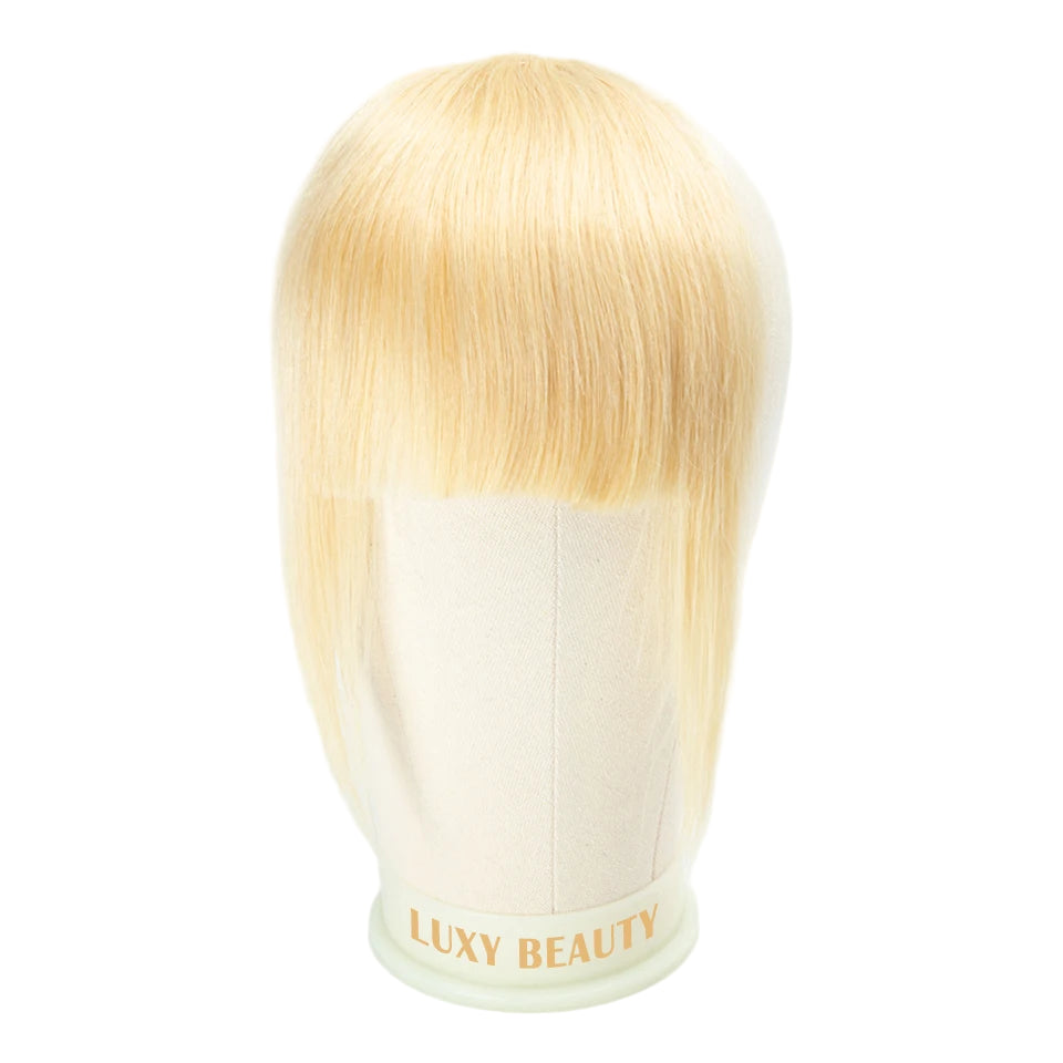 Human Hair Bangs 3 Clips 3D Blunt Cut