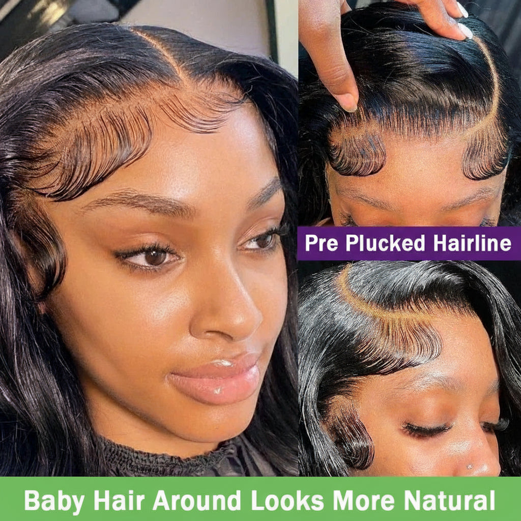 Full Hd Lace Wig 13x6 Human Hair PrePlucked Brazilian Body Wave 30 40 Inch