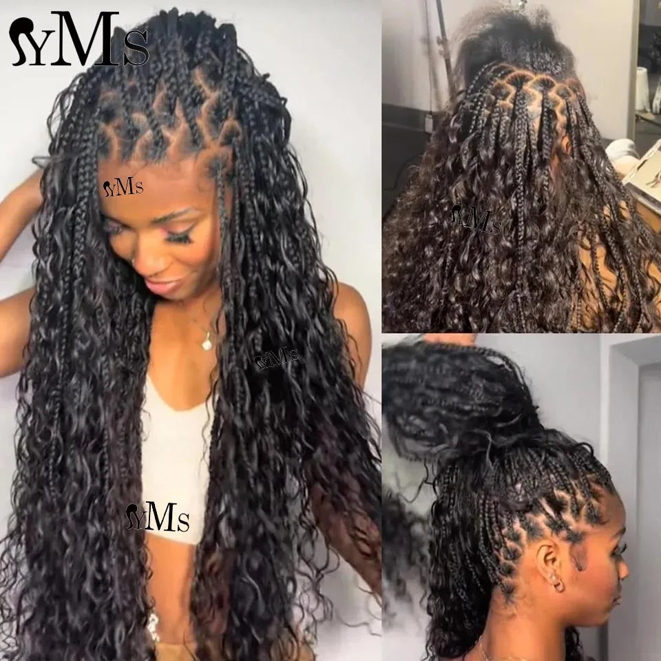 Burmese Curly Bulk Human Hair For Braiding Wholesale YMS Boho Braids Human Hair Extensions No Weft Double Drawn Curly Hair Bulk