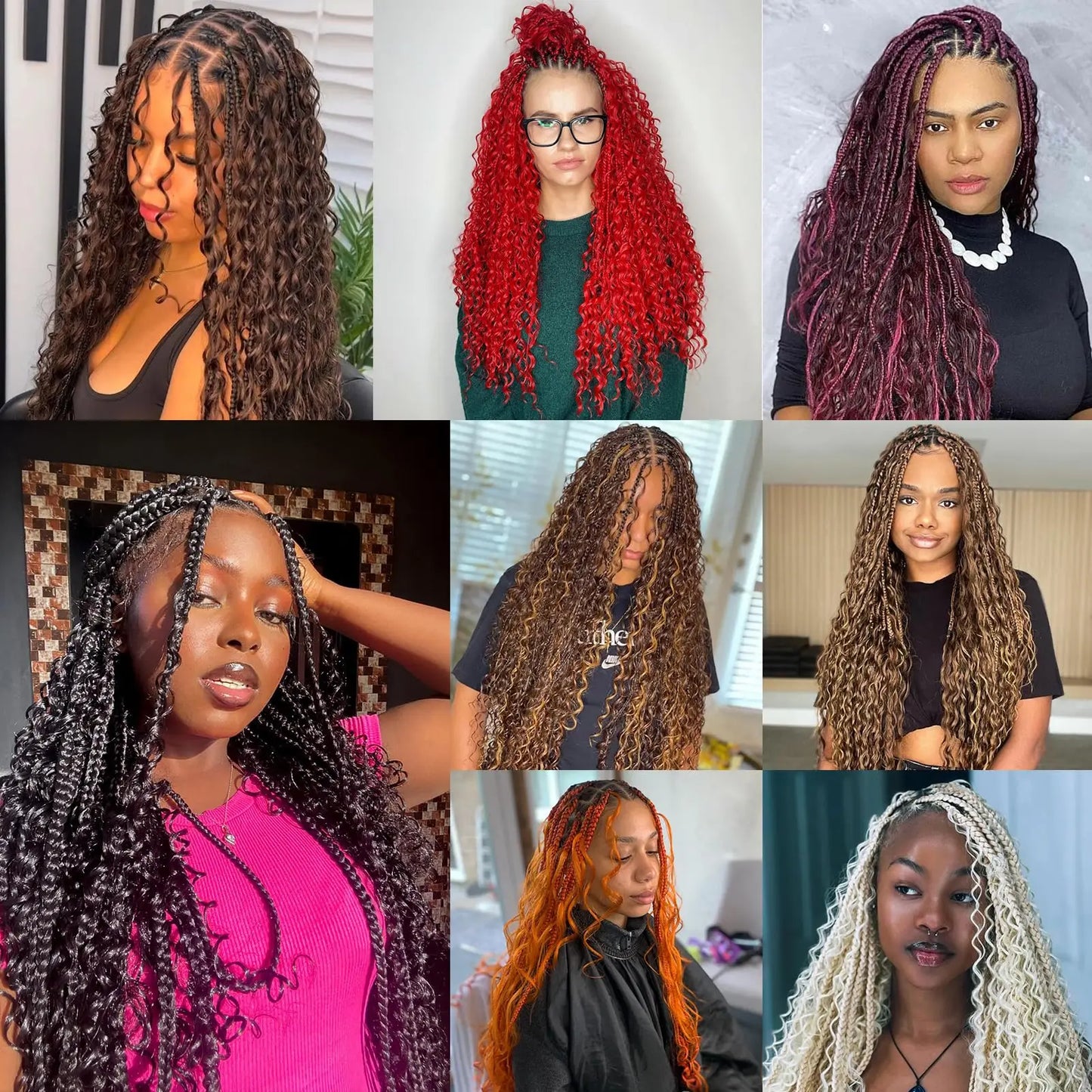 Braiding Hair Extensions For Boho Braids Human Hair