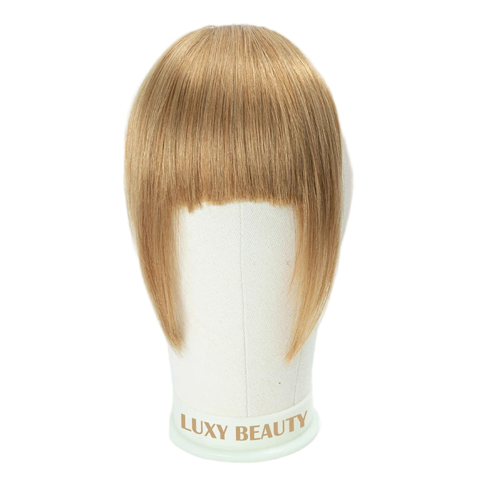 Human Hair Bangs 3 Clips 3D Blunt Cut