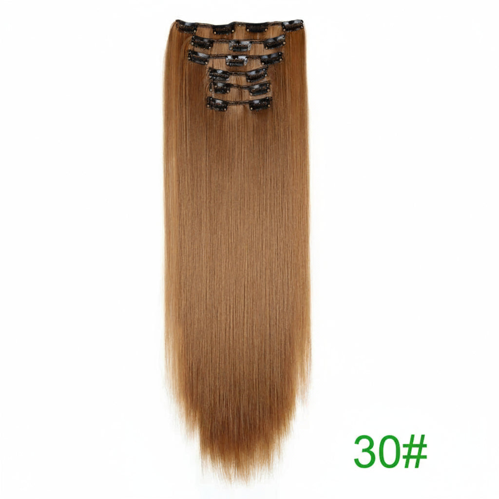 6Pieces/Set Silky Synthetic 24Inch Straight Hair Extension