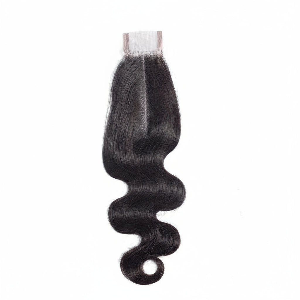 Body Wave Bundles 100% Human Hair with 4x4/5x5 Closure 20 22 24inch Raw Hair Extensions Bundles with 2x6 Midlle Part Closures