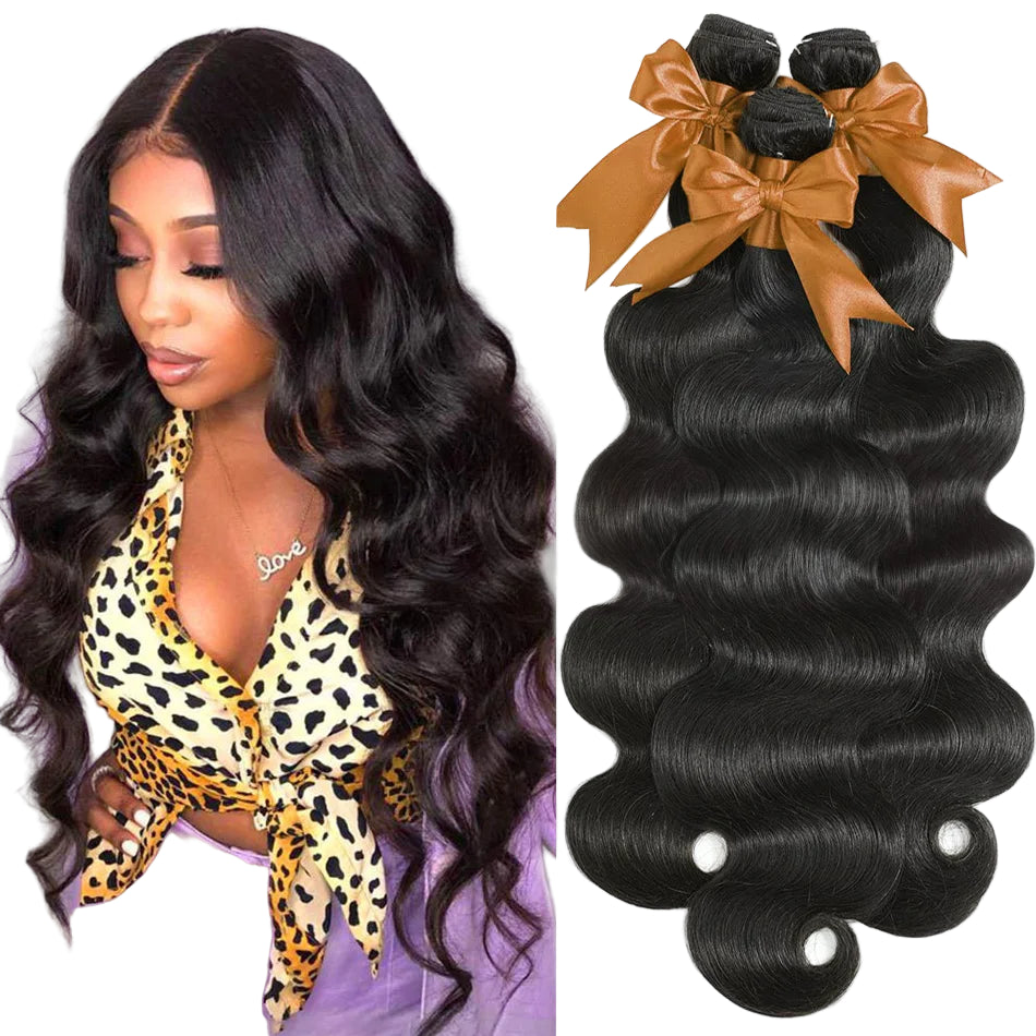 100% Brazilian Raw Body Wave Human Hair Bundles