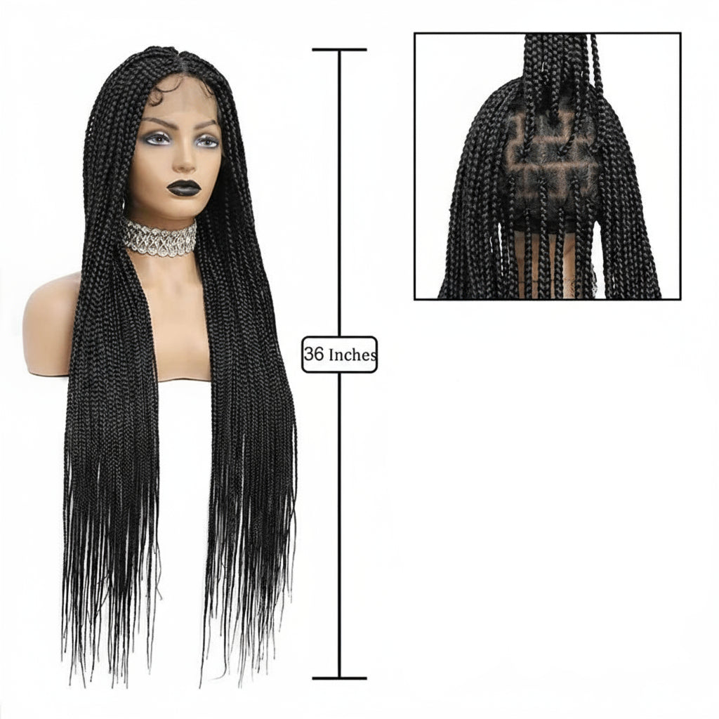 36" Synthetic Knotless Box Braided Wigs
