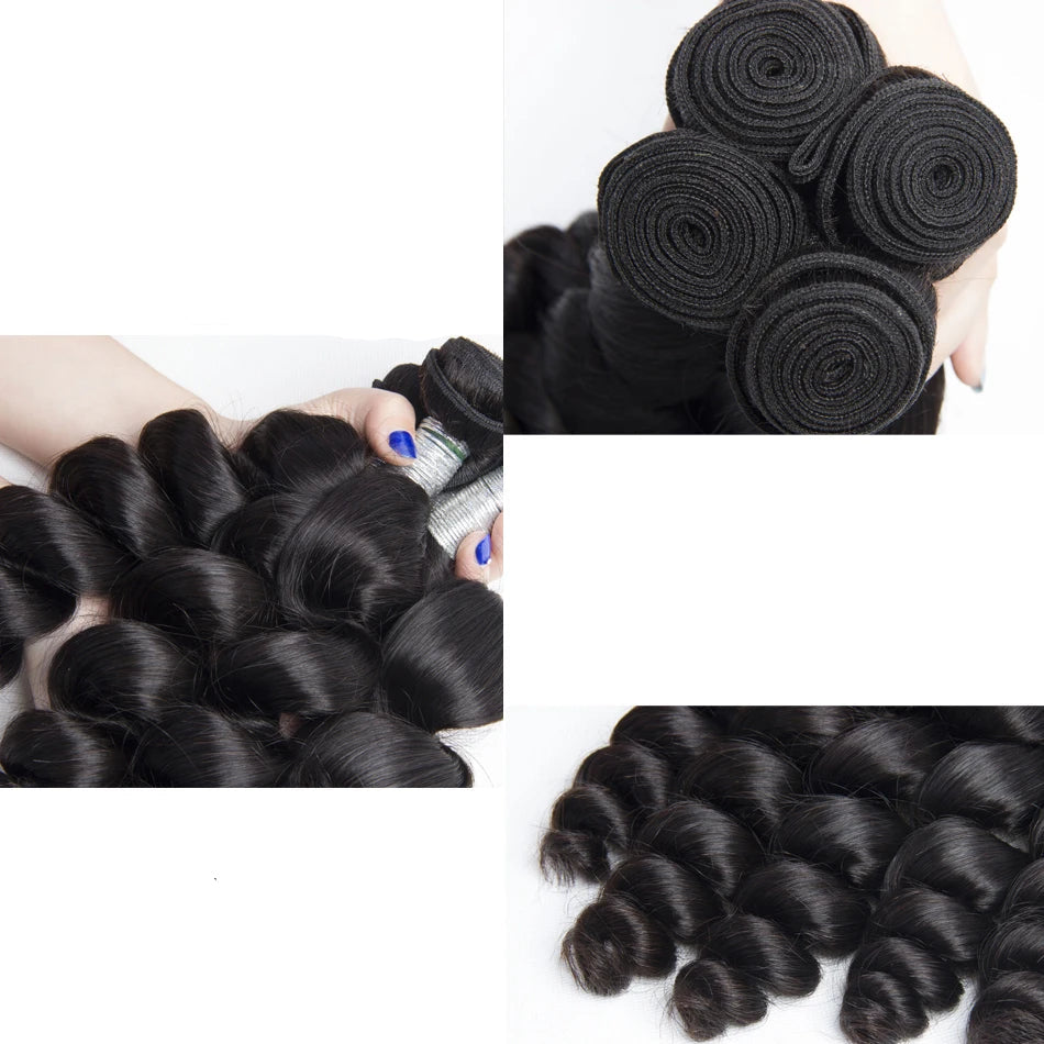 32 Inch Human Hair Bundles Loose Wave Bundles Indian Hair Weave Bundles