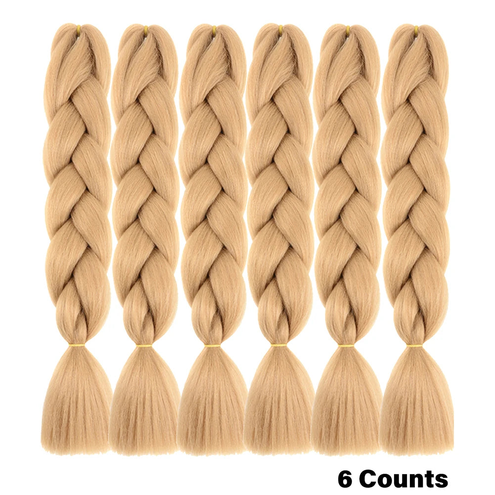 Crochet Braids 6Pcs Braiding Hair Ombre Synthetic