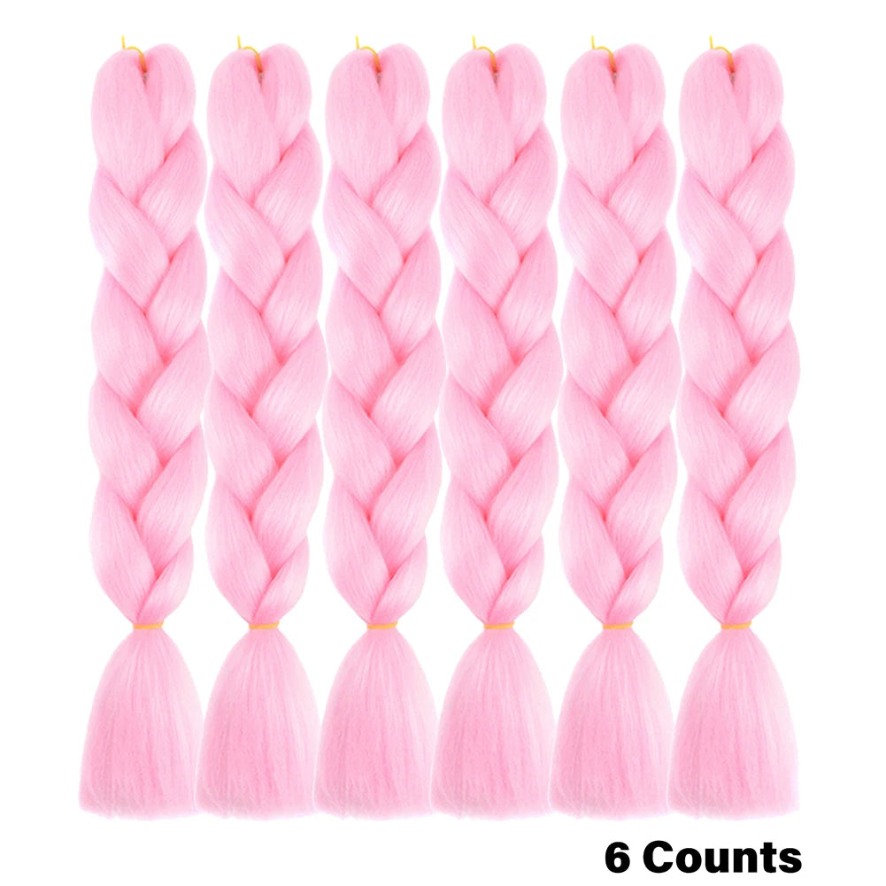 Crochet Braids 6Pcs Braiding Hair Ombre Synthetic