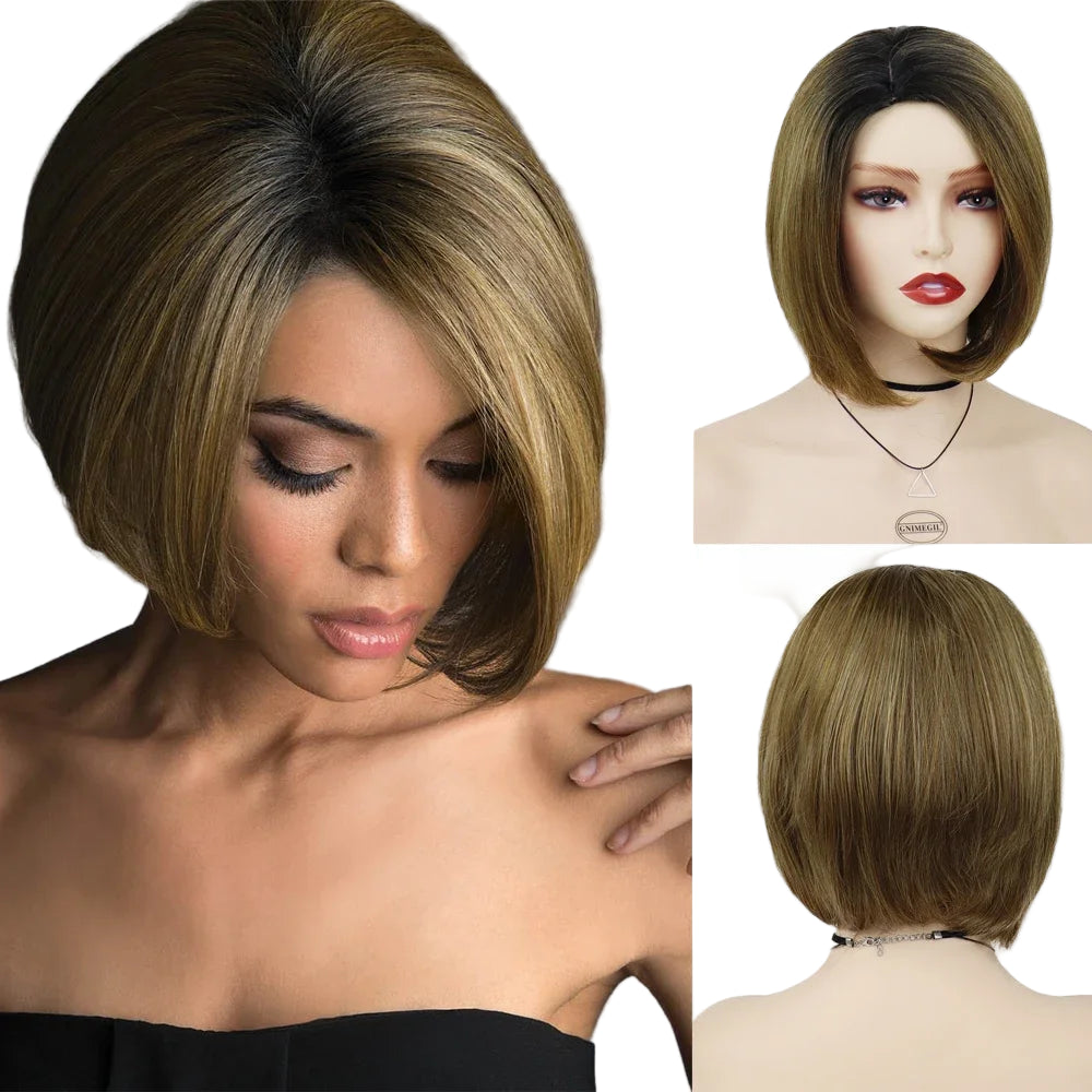 Synthetic Burgundy Wig f