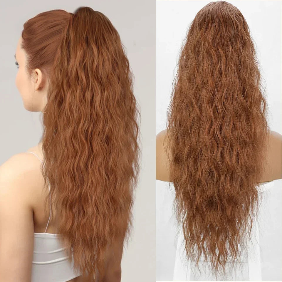 Synthetic Long Wavy Ponytail Extensions