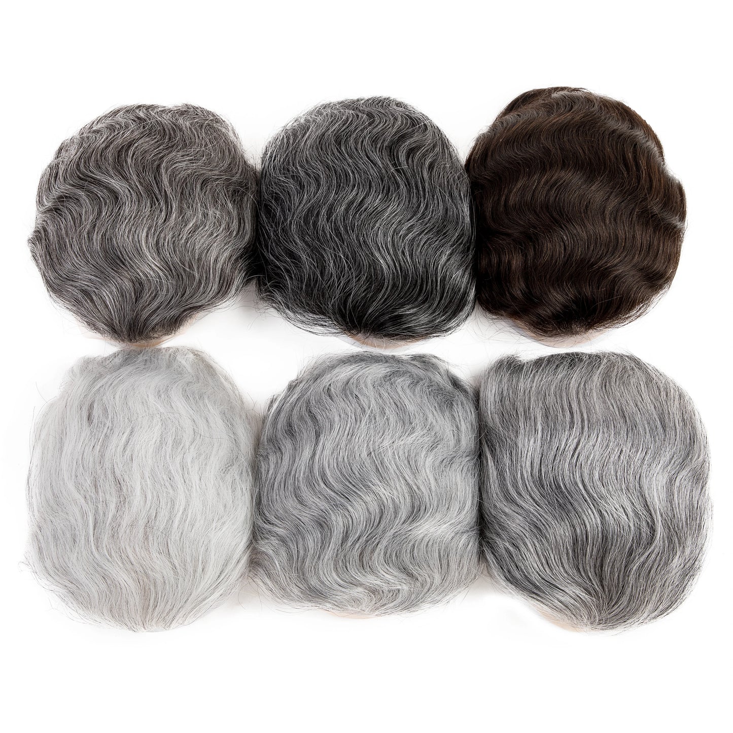 Men Grey Hair Natural Hairline Lace Front Unit