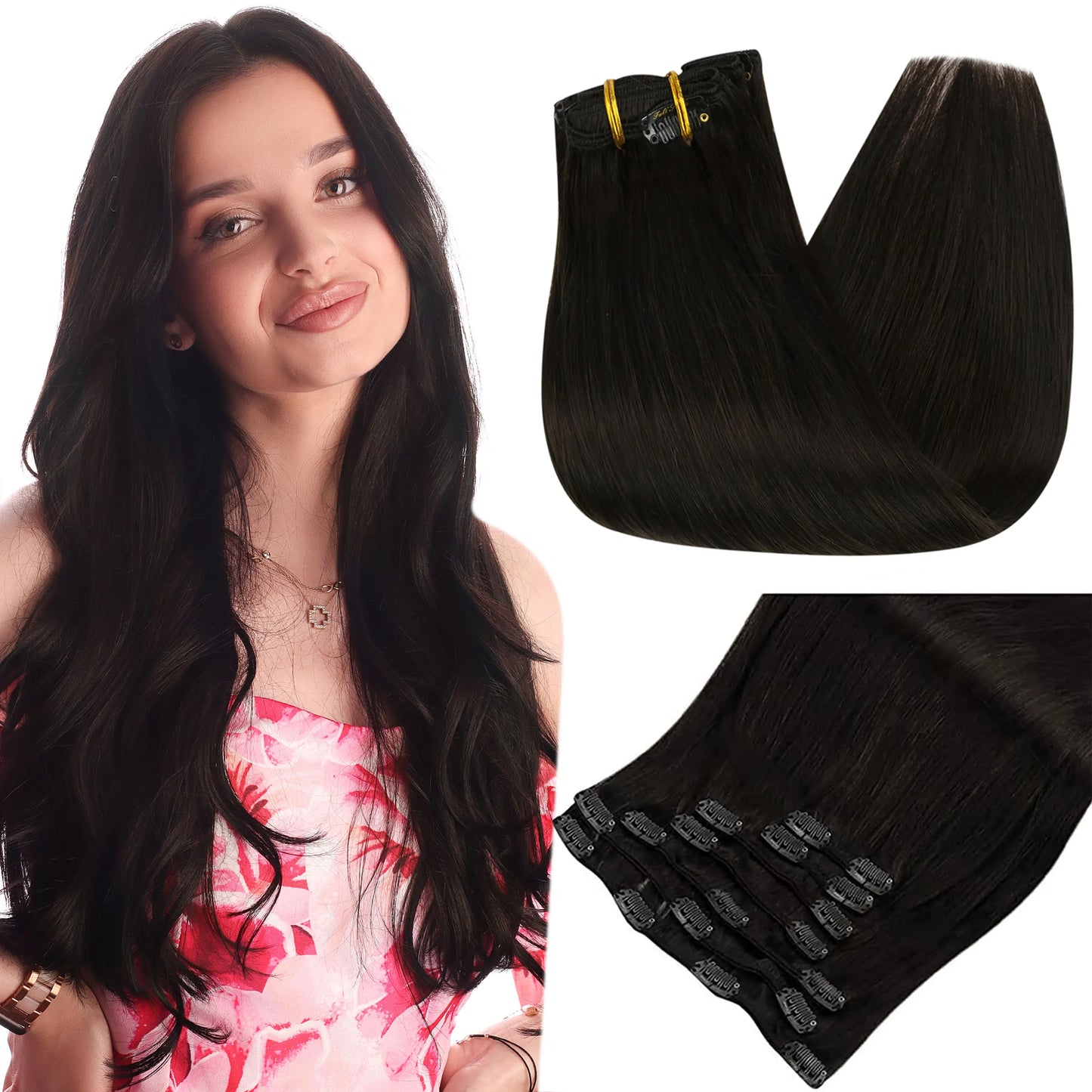Human Hair Extensions Clips