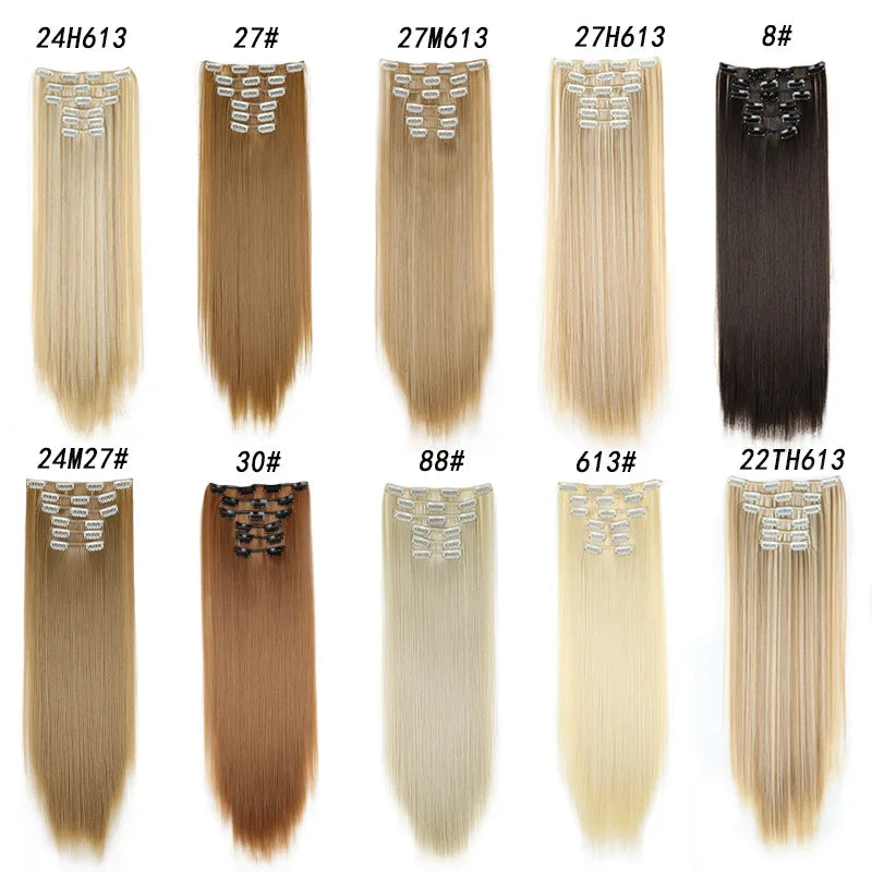 Synthetic Clips in Hair Extensions