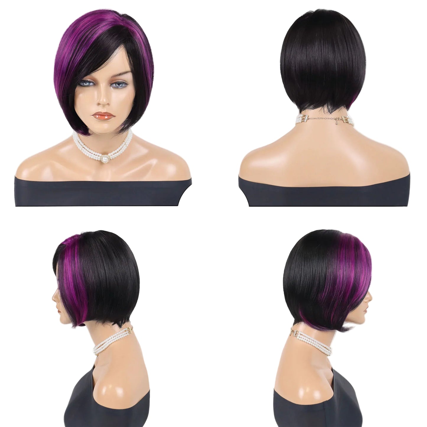 Synthetic Burgundy Wig f