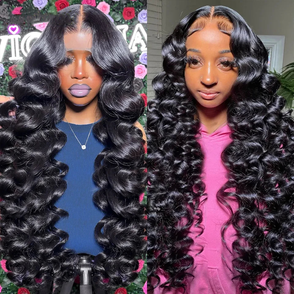 15A Loose Deep Wave Bundles With Frontal Closure Peruvian Hair  100% Raw Virgin Human Hair Bundles With Frontal Hair Extensions