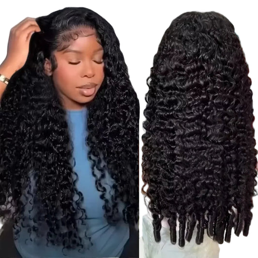 220% Density 13x4 13x6 HD Transparent Burmese Curly Human Hair Wigs