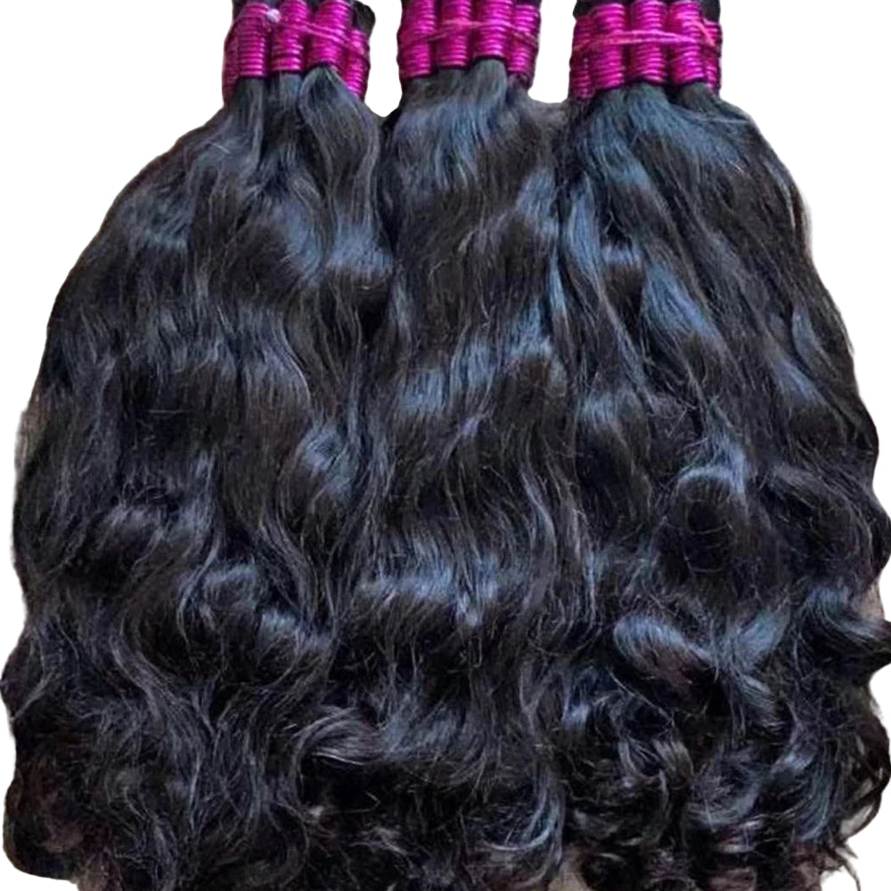 Virgin Bulk Human Hair Deep Wave Braiding 100% Unprocessed Hair