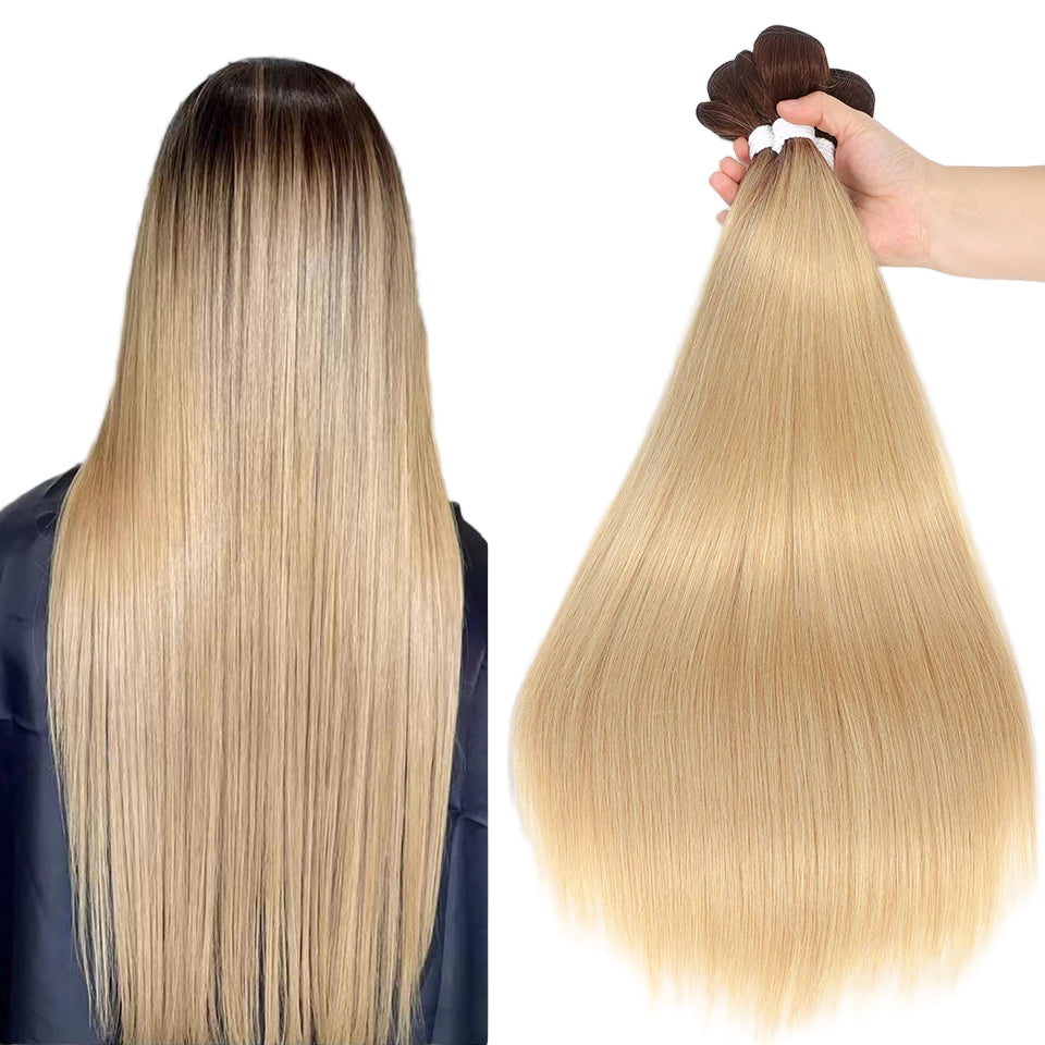 Blonde Straight Hair Bundles Extensions