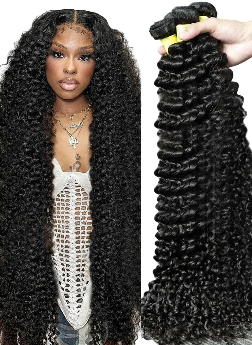 Deep Wave Human Hair Bundles Curly Hair Weaving 28 30 40 42 Inch Natural Human Hair Remy Loose Deep Wave Hair 1 2 3 4 5 Bundles