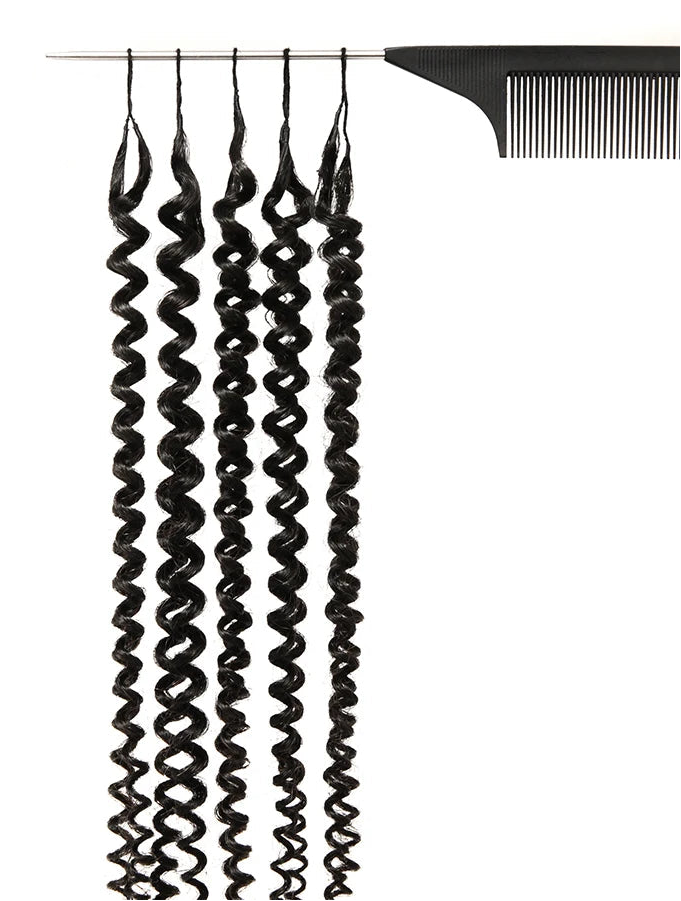 Kinky Curly Crochet Human Hair Knotless