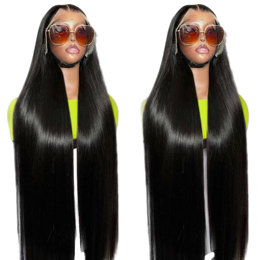 30 40 Inch Bone Straight Transparent 13x4 Lace Frontal Human Hair Wigs Brazilian Remy 13x6 Lace Front Wig