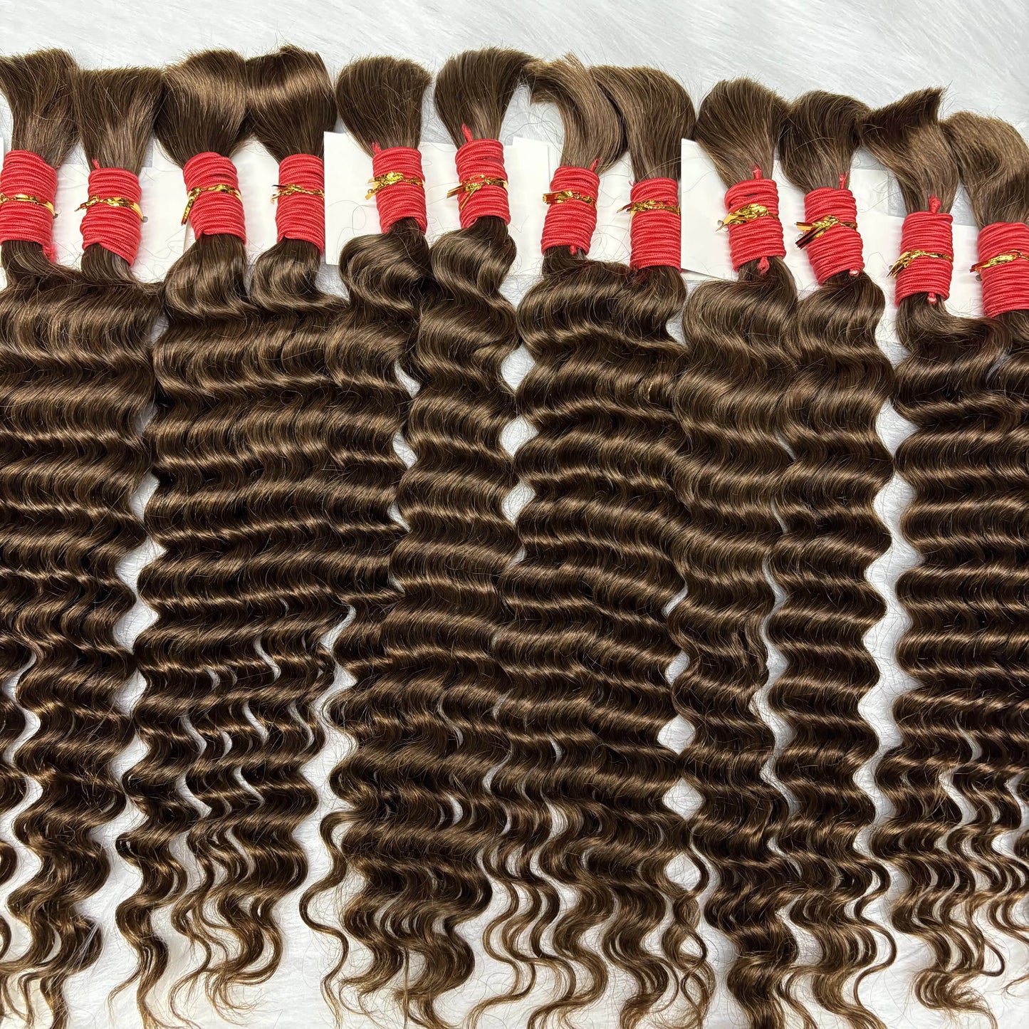 22 24Inch Deep Wave Bulk Human Hair for Boho Braids No Weft Colored 100% 12A Human Hair Bulk Curly Extensions for Braiding