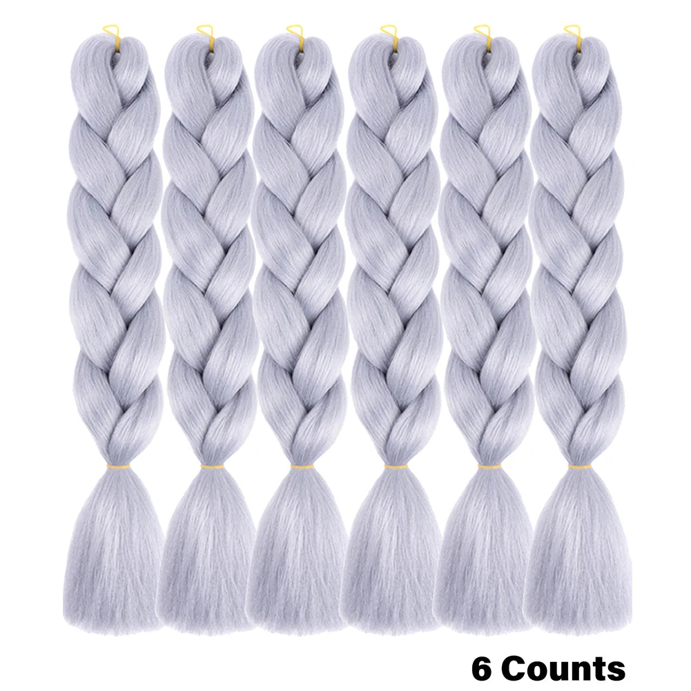 Crochet Braids 6Pcs Braiding Hair Ombre Synthetic