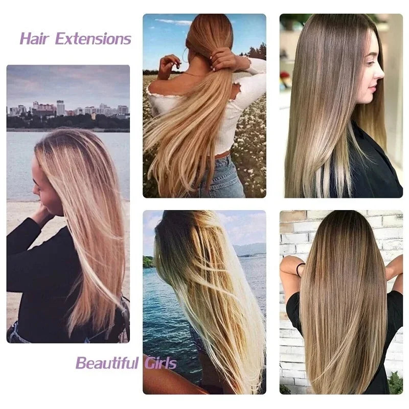 Synthetic Clips in Hair Extensions