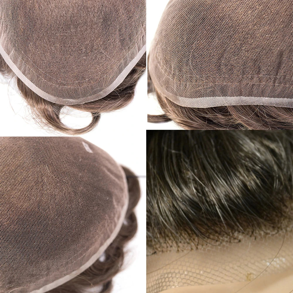 Full Lace Toupee For Men Human Hair Unit