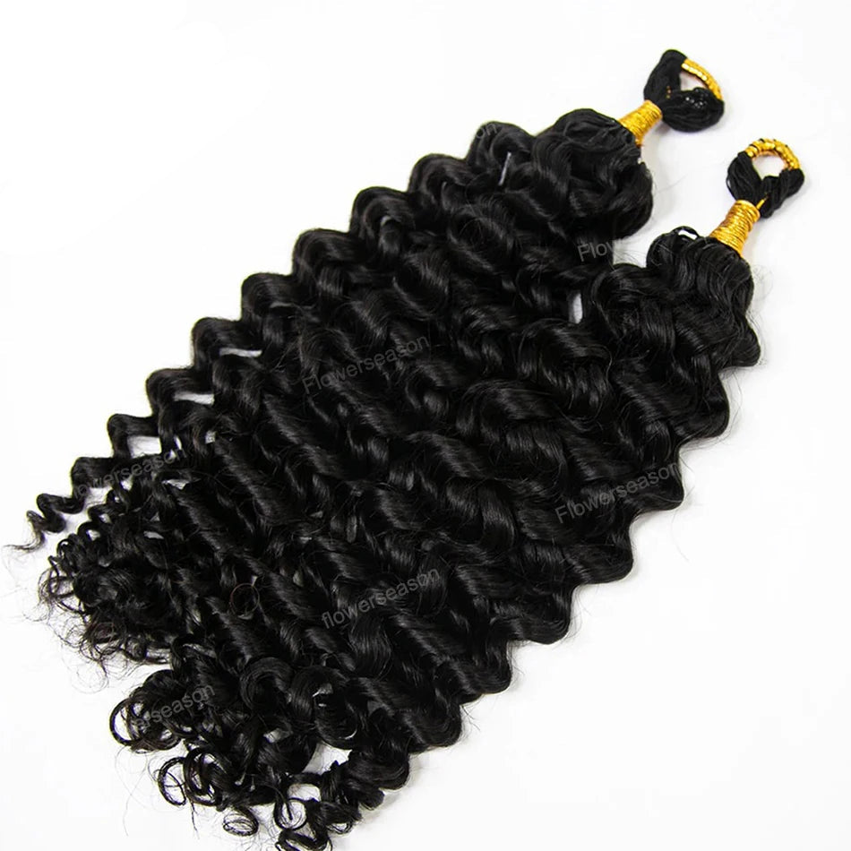 Feathered Crochet Braiding Hair Spanish Curly