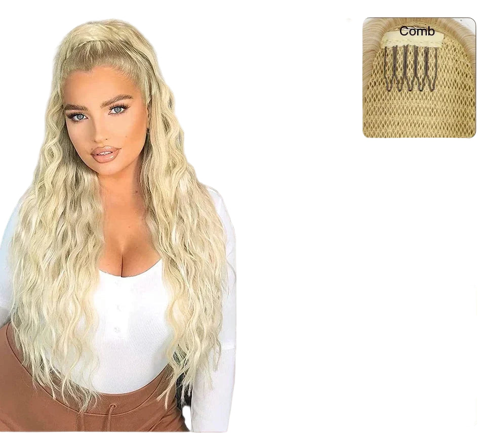 Synthetic Long Wavy Ponytail Extensions